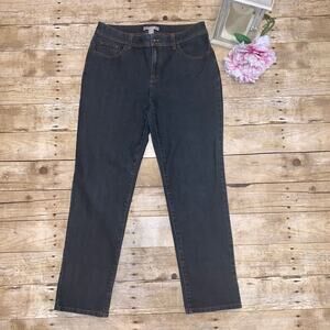 Chico's Denim Dark Wash Jeans Pants Womens 6 Western Boho Casual